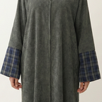 Khaki & Plaid Winter Abaya
