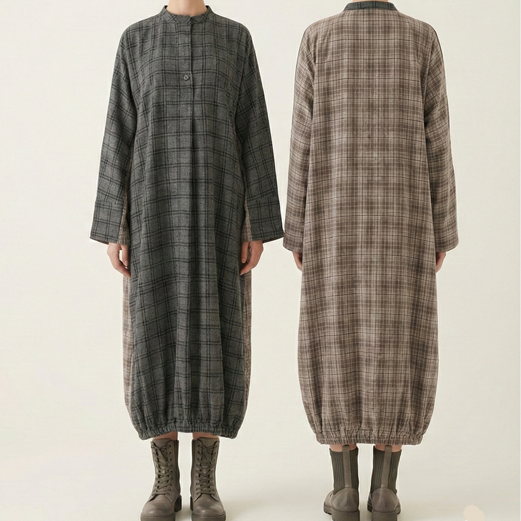 Plaid Plaid Shirt Dress