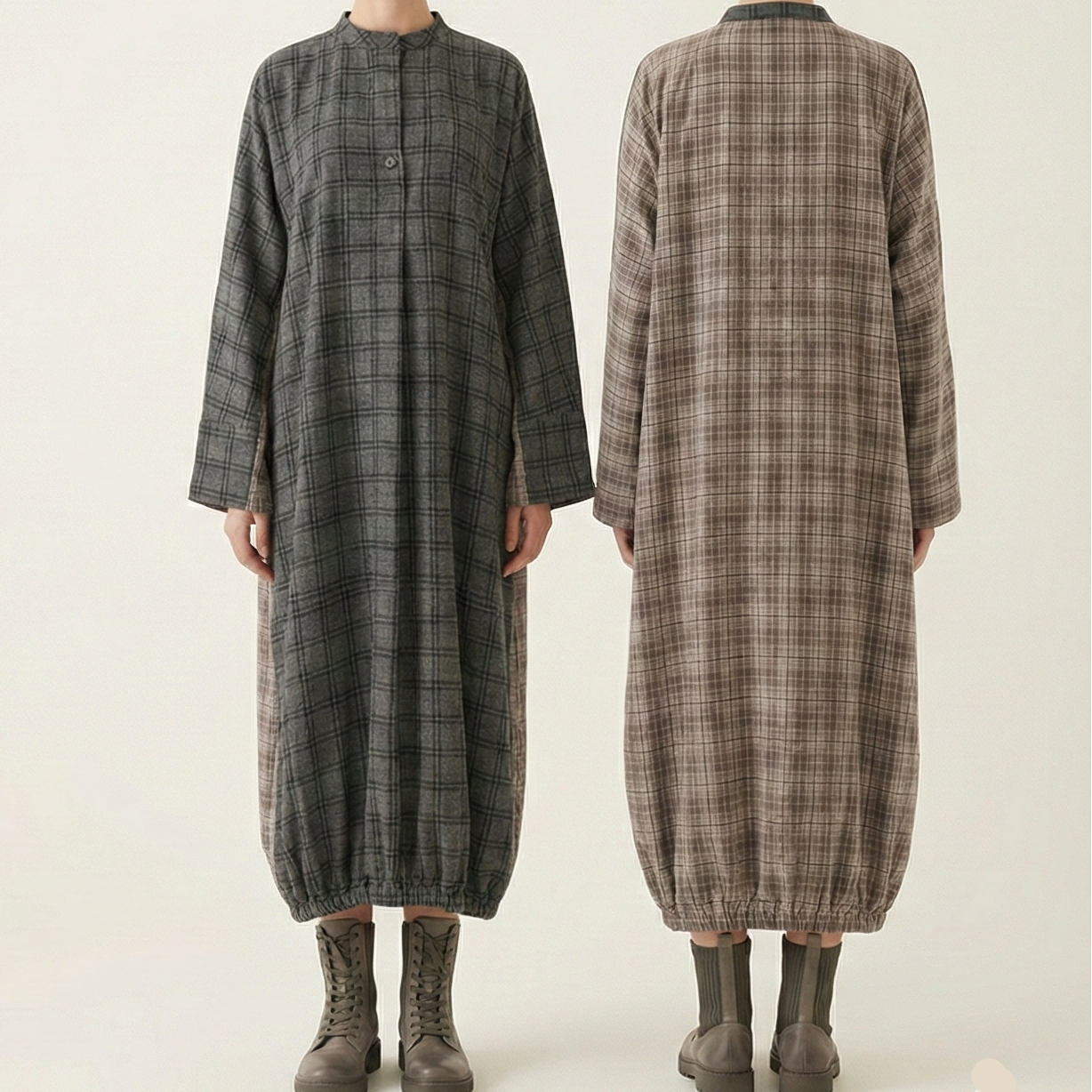 Plaid Plaid Shirt Dress