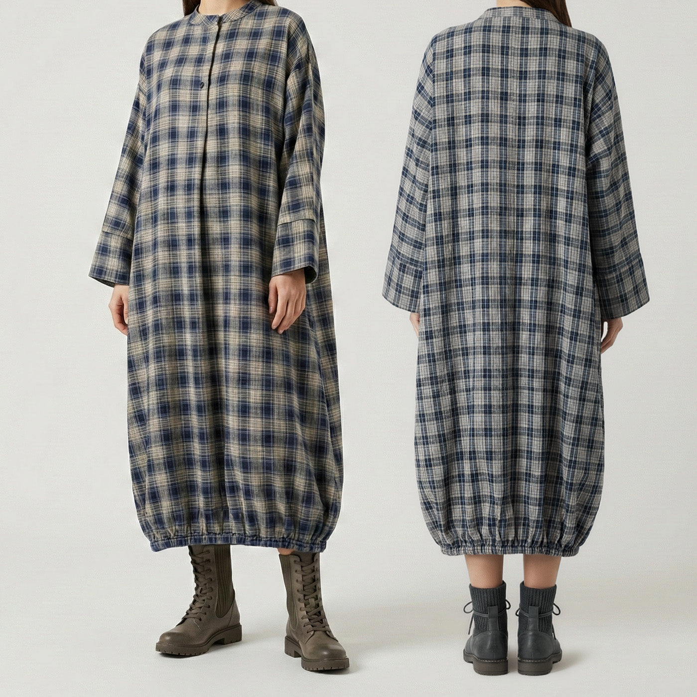 Plaid Plaid Shirt Dress