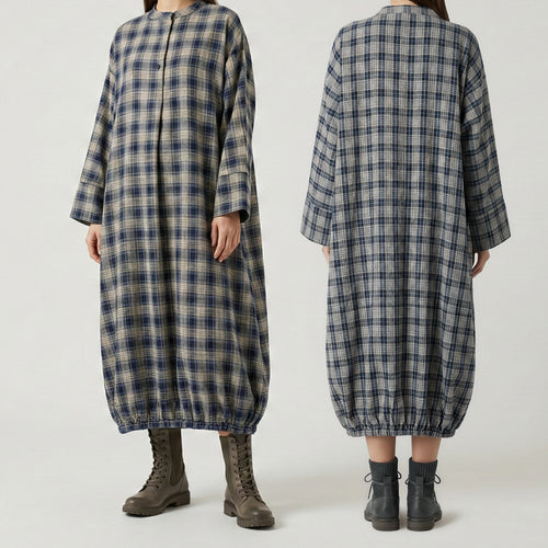 Plaid Plaid Shirt Dress