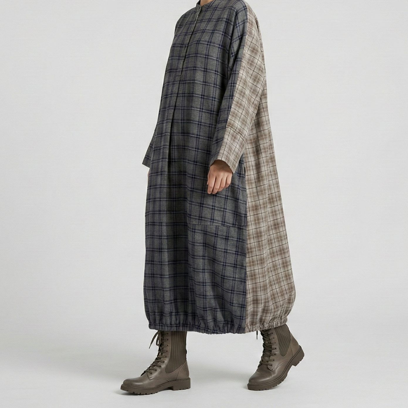 Plaid Plaid Shirt Dress