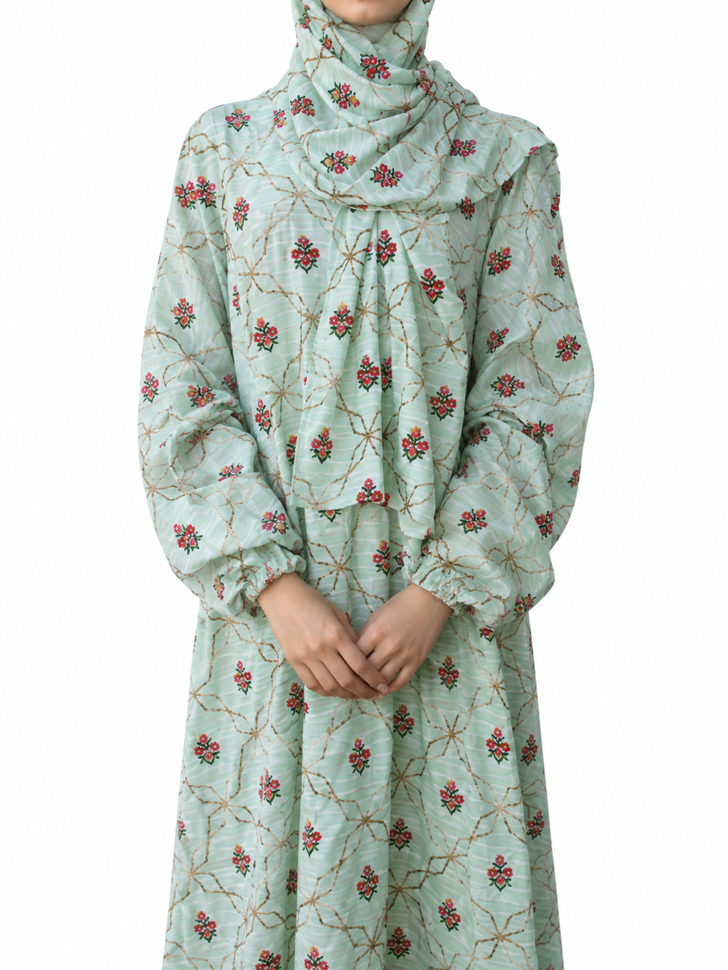 Floral Lattice embroidery prayer set