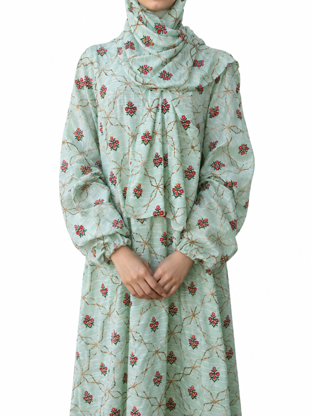 Floral Lattice embroidery prayer set