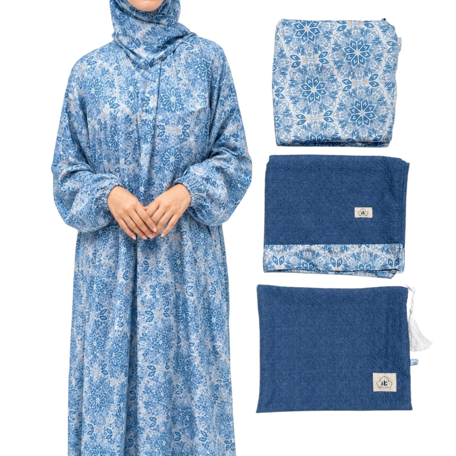 Blue Blossom prayer set