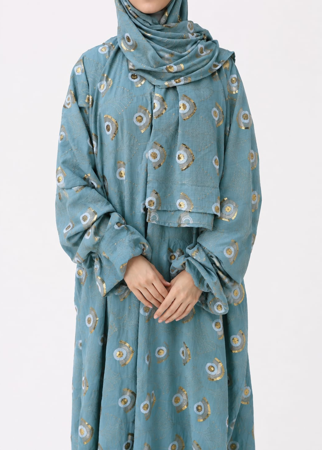 Sage Gold Embroidered prayer set