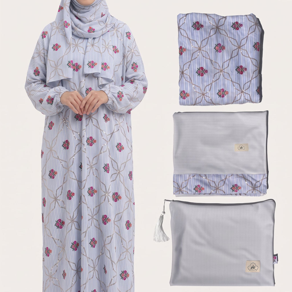 Floral Lattice embroidery prayer set